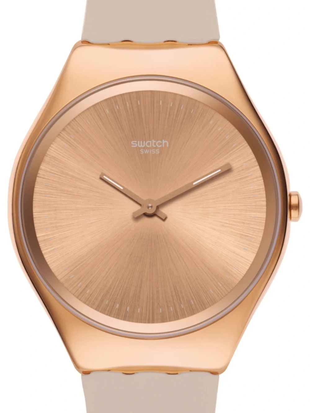 Swatch SKINROSEE - Silicone Strap with Rose Gold Case Watch